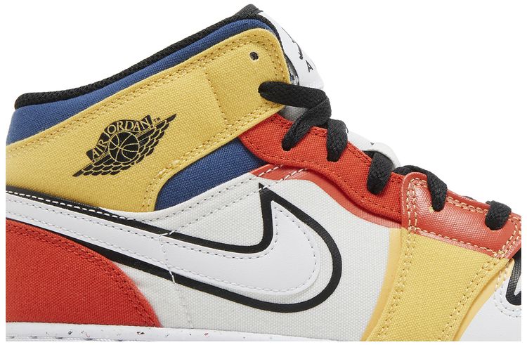 Air Jordan 1 Mid SE GS Multi Color Canvas