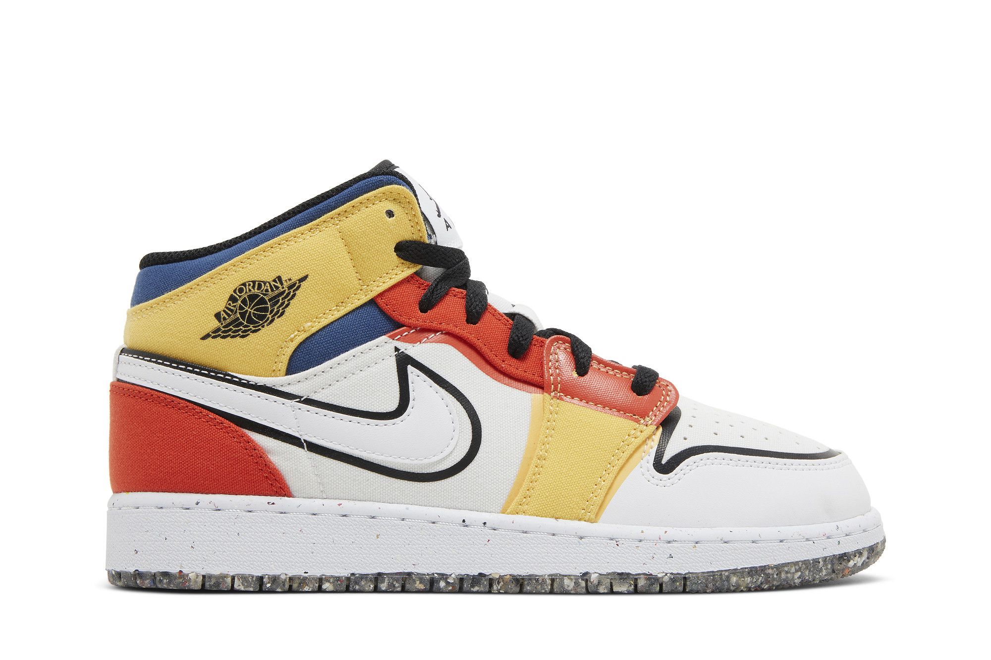 Air Jordan 1 Mid SE GS Multi Color Canvas