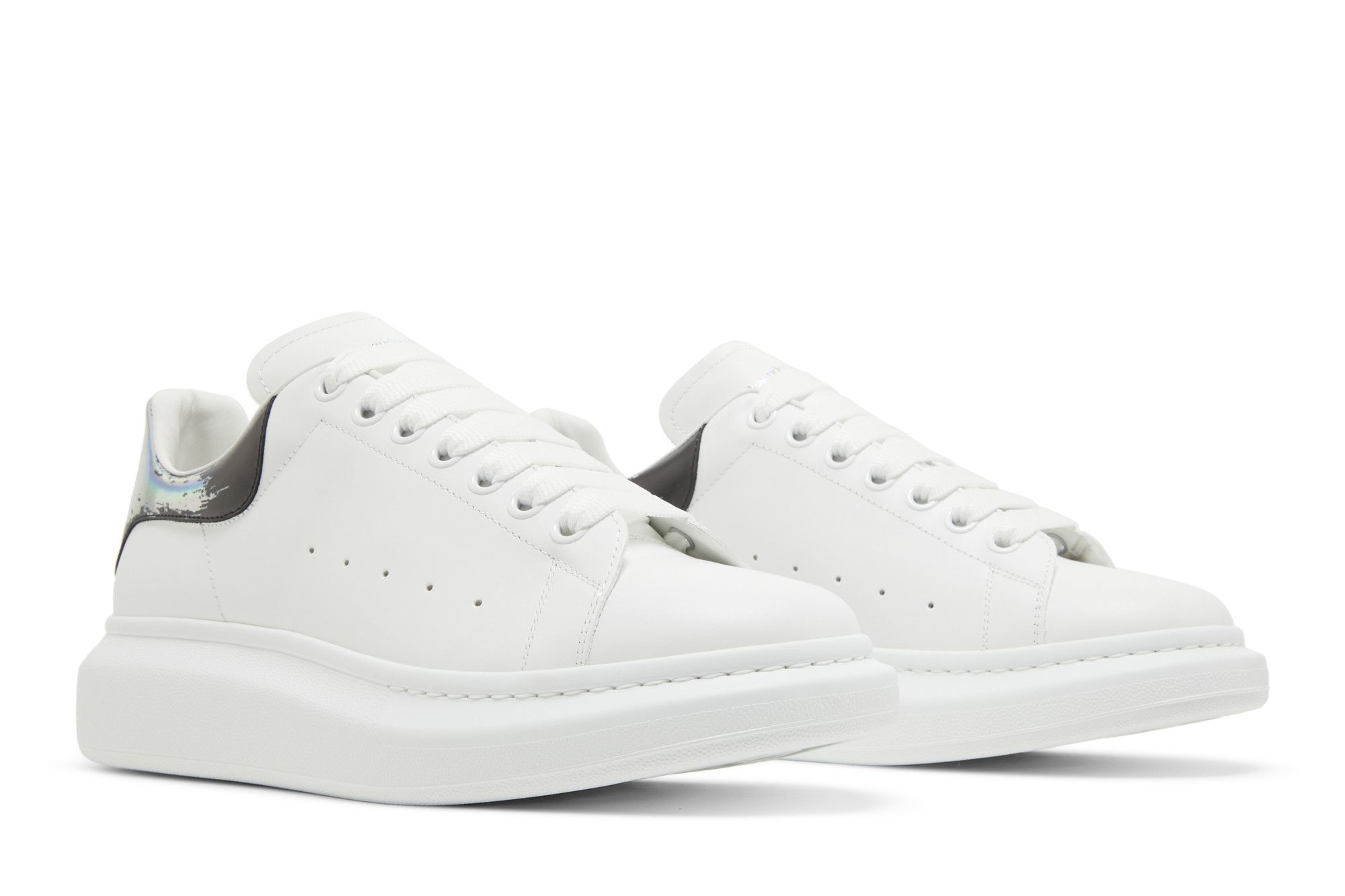 Size 10.0 Alexander McQueen Oversized Sneaker 'White Silver'