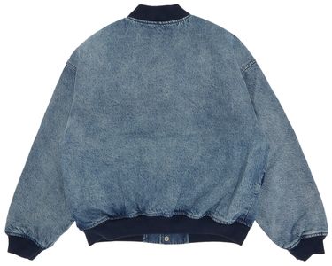 Buy Supreme Washed Knockout Denim Varsity Jacket 'Washed Blue