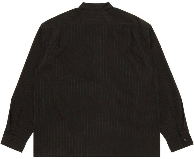 Supreme Pinstripe Linen Shirt Black
