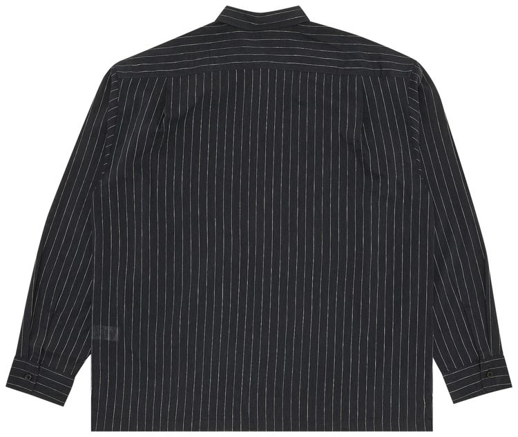 Supreme Pinstripe Linen Shirt Navy