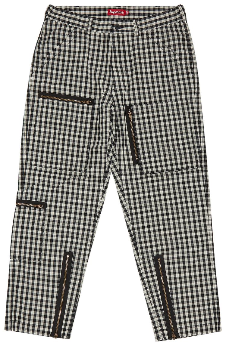 Supreme Gingham Flight Pant Black
