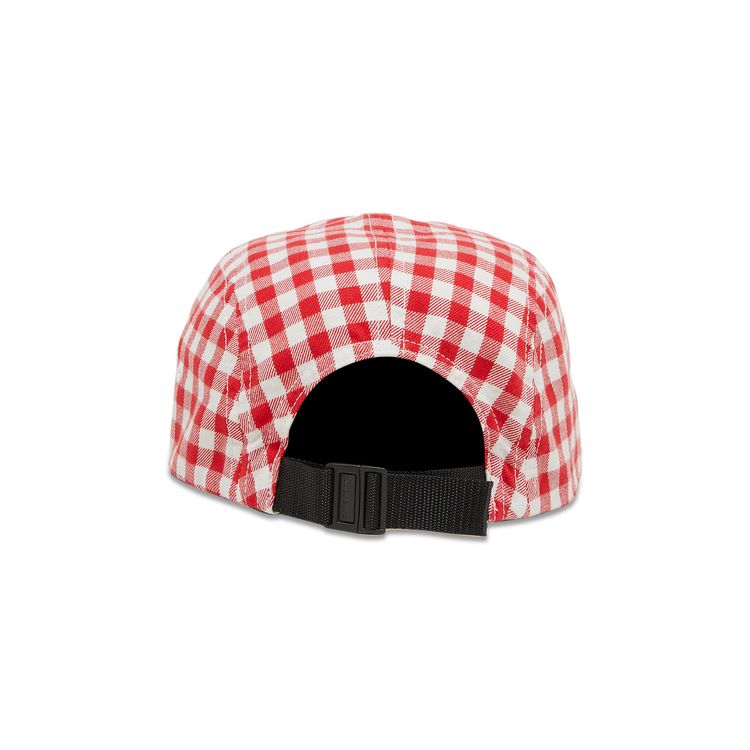 Supreme Gingham Camp Cap Red