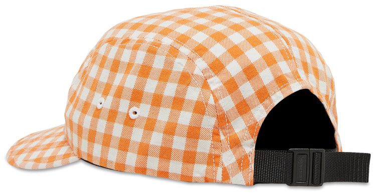 Supreme Gingham Camp Cap Orange
