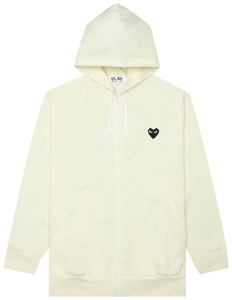 Comme des Garcons PLAY Zip Up Hoodie Yellow