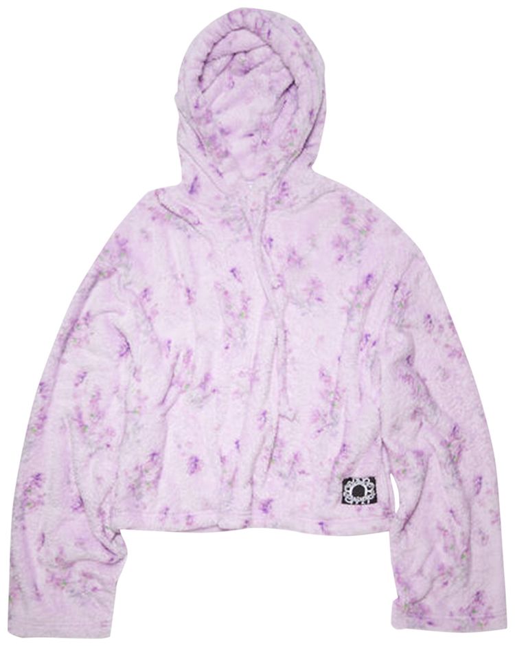 Acne Studios Long Sleeve Hooded Sweatshirt Orchid Purple