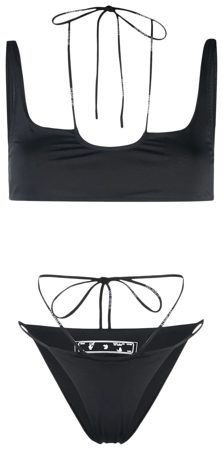 Off White Cross Coulisse Bikini BlackWhite