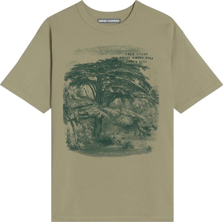 Reese Cooper Tree Sketch T-Shirt 'Khaki'