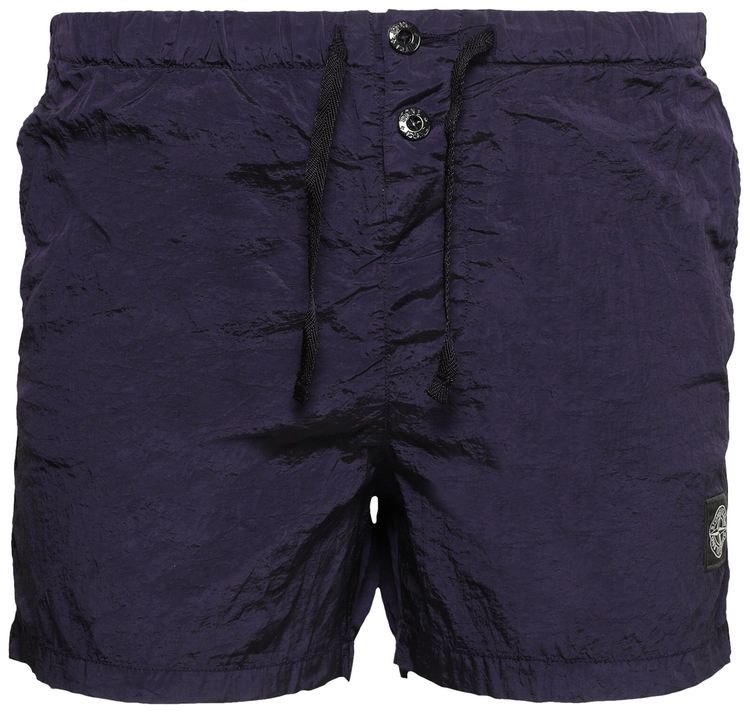 Stone Island Compass Patch Shorts Purple