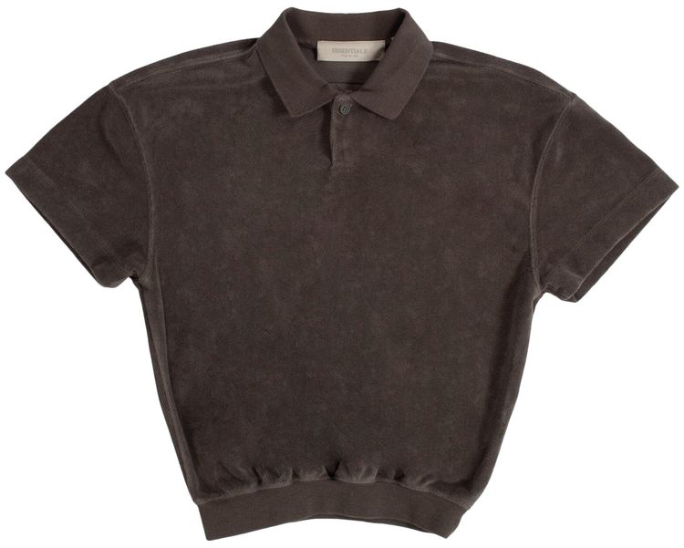 Fear of God Essentials Kids Short Sleeve Polo Off Black