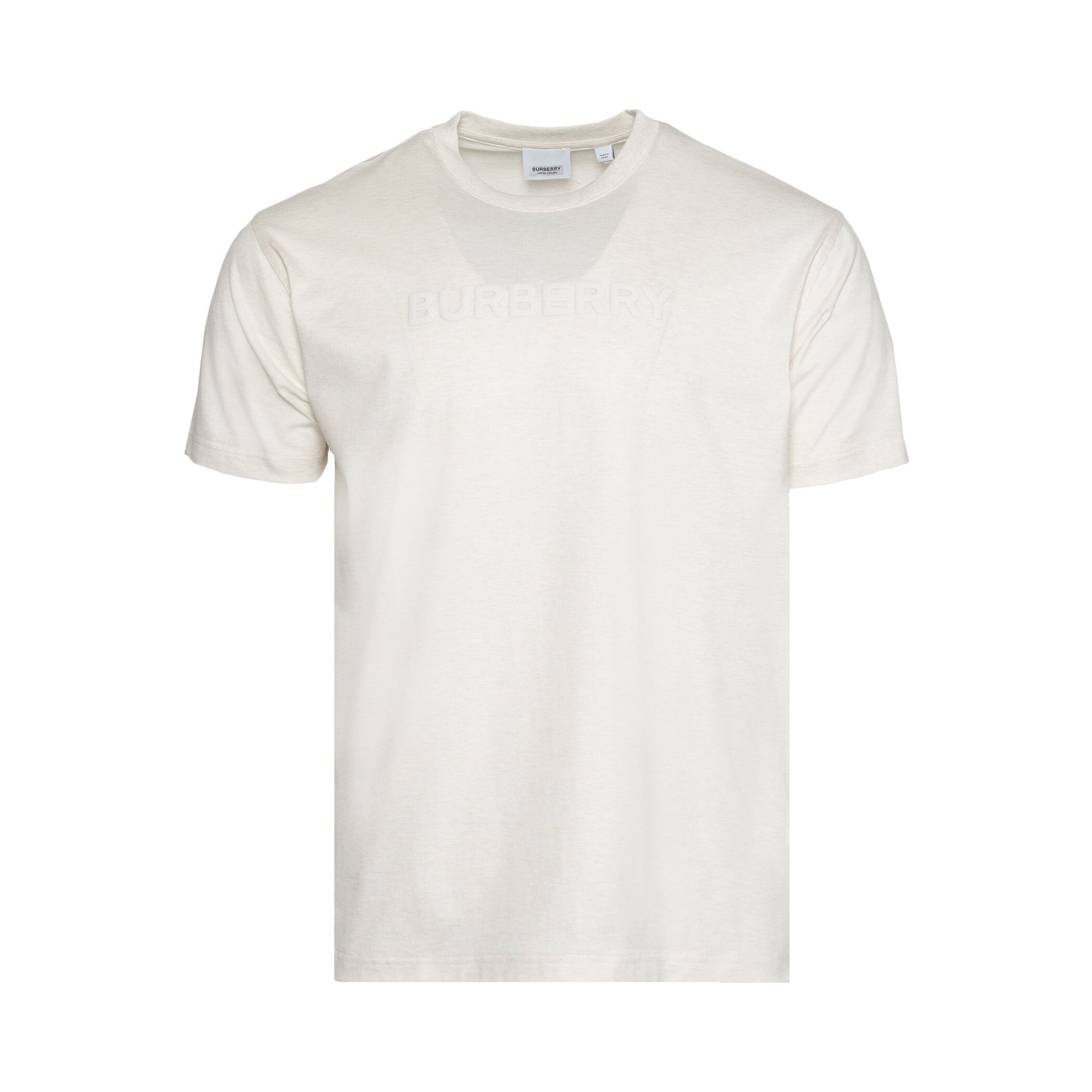 BURBERRY ロゴプリント Tシャツ 8068709-A4187 OATMEAL MELANGE Burberry Logo Print Jersey T-Shirt In Oatmeal Melange, Size