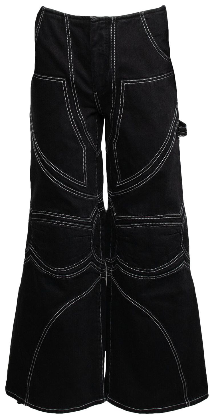 Off White Motorcycle Low Waist Pant Black