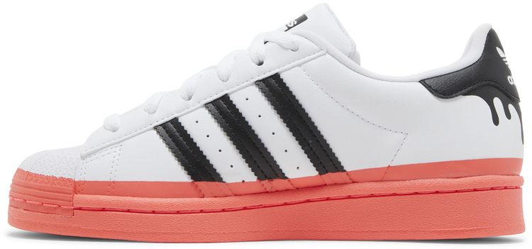 Adidas Superstar Big Kid Paint Drip   White Turbo