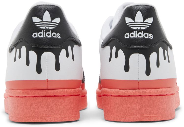 Adidas Superstar Big Kid Paint Drip   White Turbo
