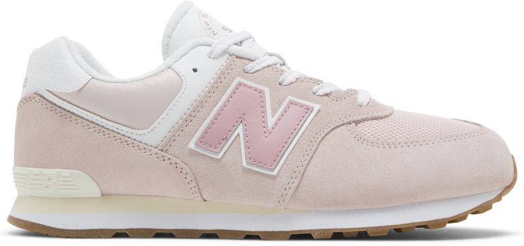 New Balance 574 Big Kid Wide NB Athletics   Crystal Pink