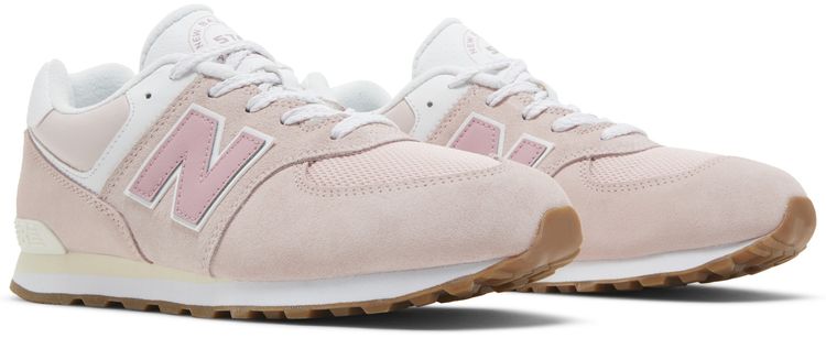 New Balance 574 Big Kid Wide NB Athletics   Crystal Pink