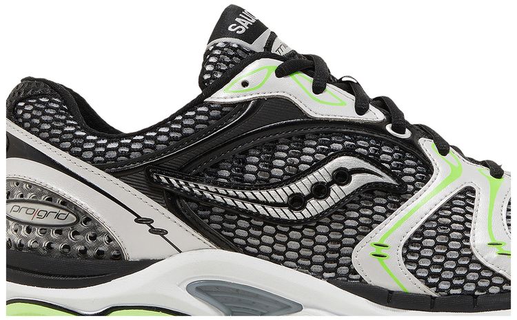 Saucony ProGrid Triumph 4 Black Silver Fluo Green