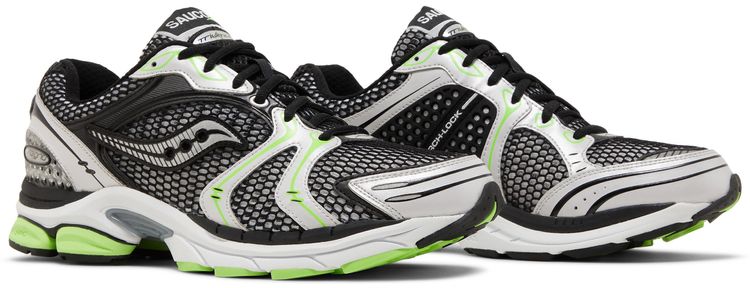 Saucony ProGrid Triumph 4 Black Silver Fluo Green
