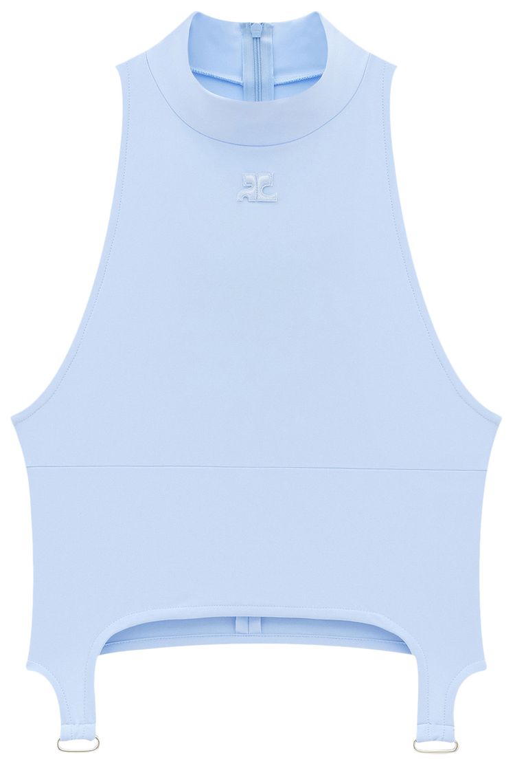 Courreges Suspenders Tank Top Sky