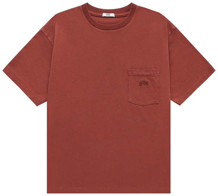 Bode Pocket Tee Brown