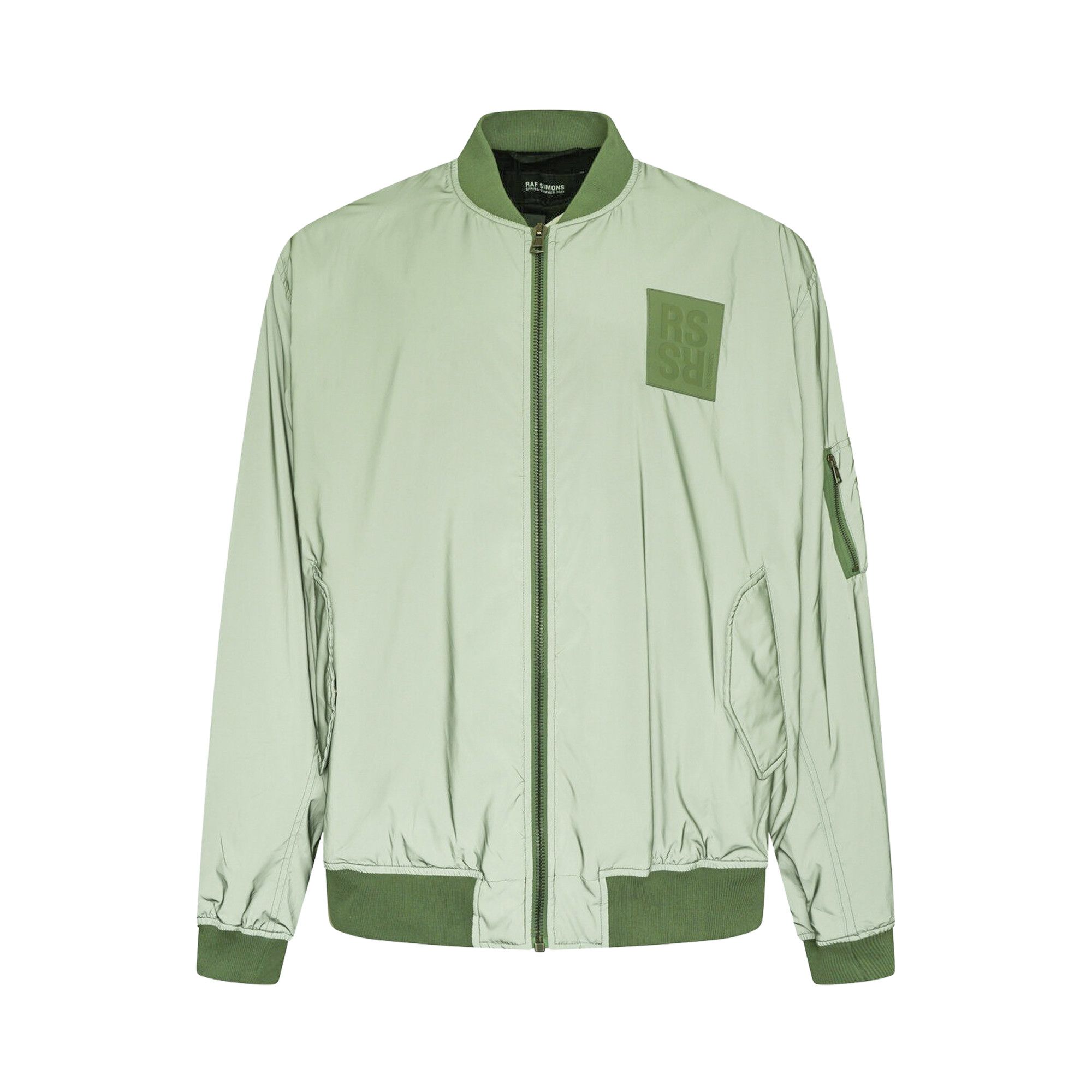 Buy Raf Simons Reflective Bomber Jacket 'Green' - 231 M619 30007