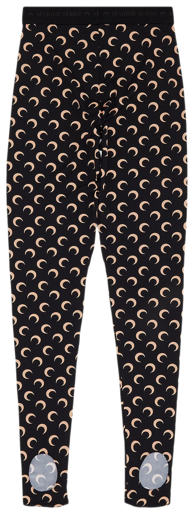 Marine Serre Fuseaux Leggings All Over Moon Tan On Black