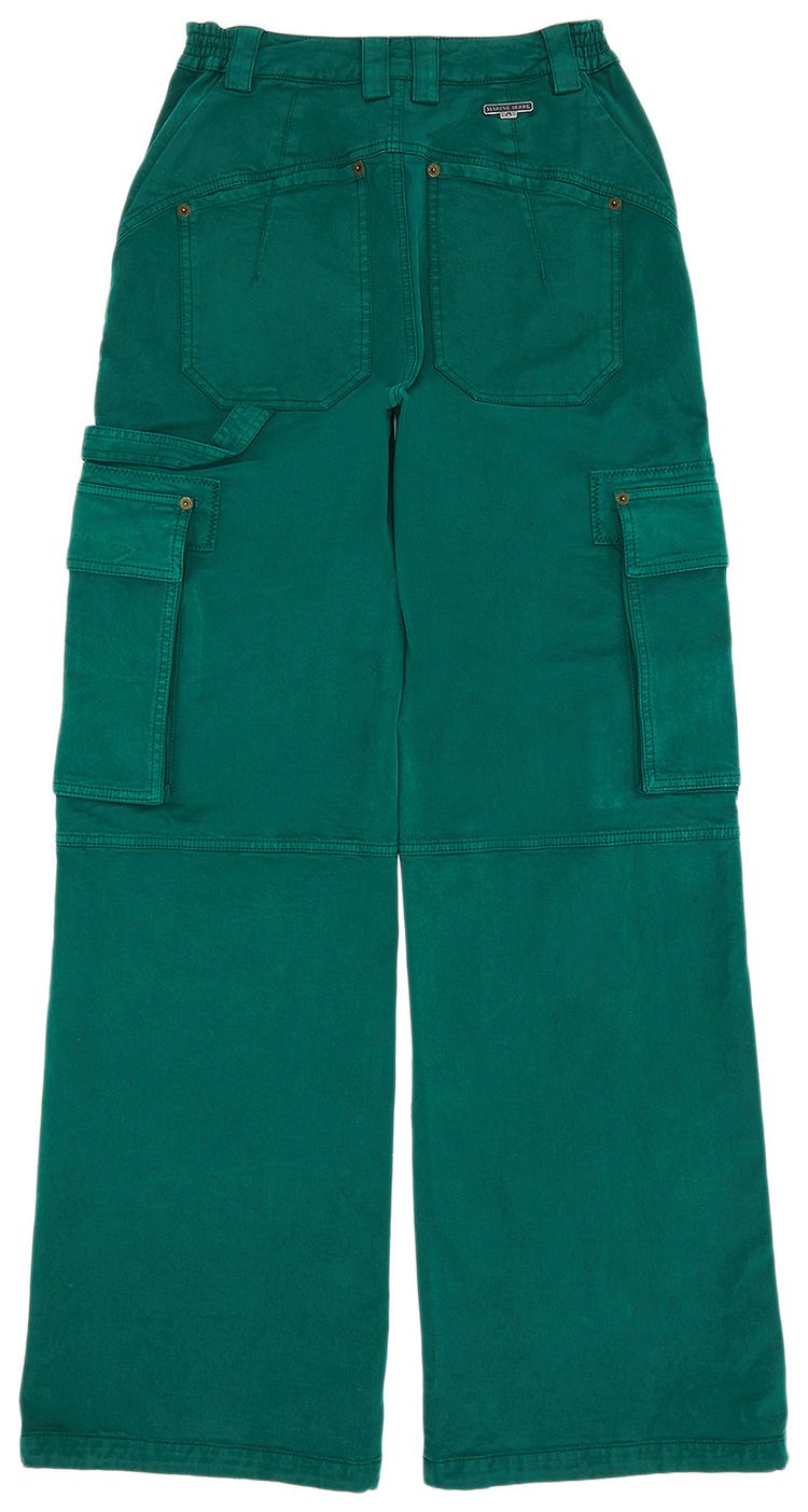 Marine Serre Workwear Pants Evergreen