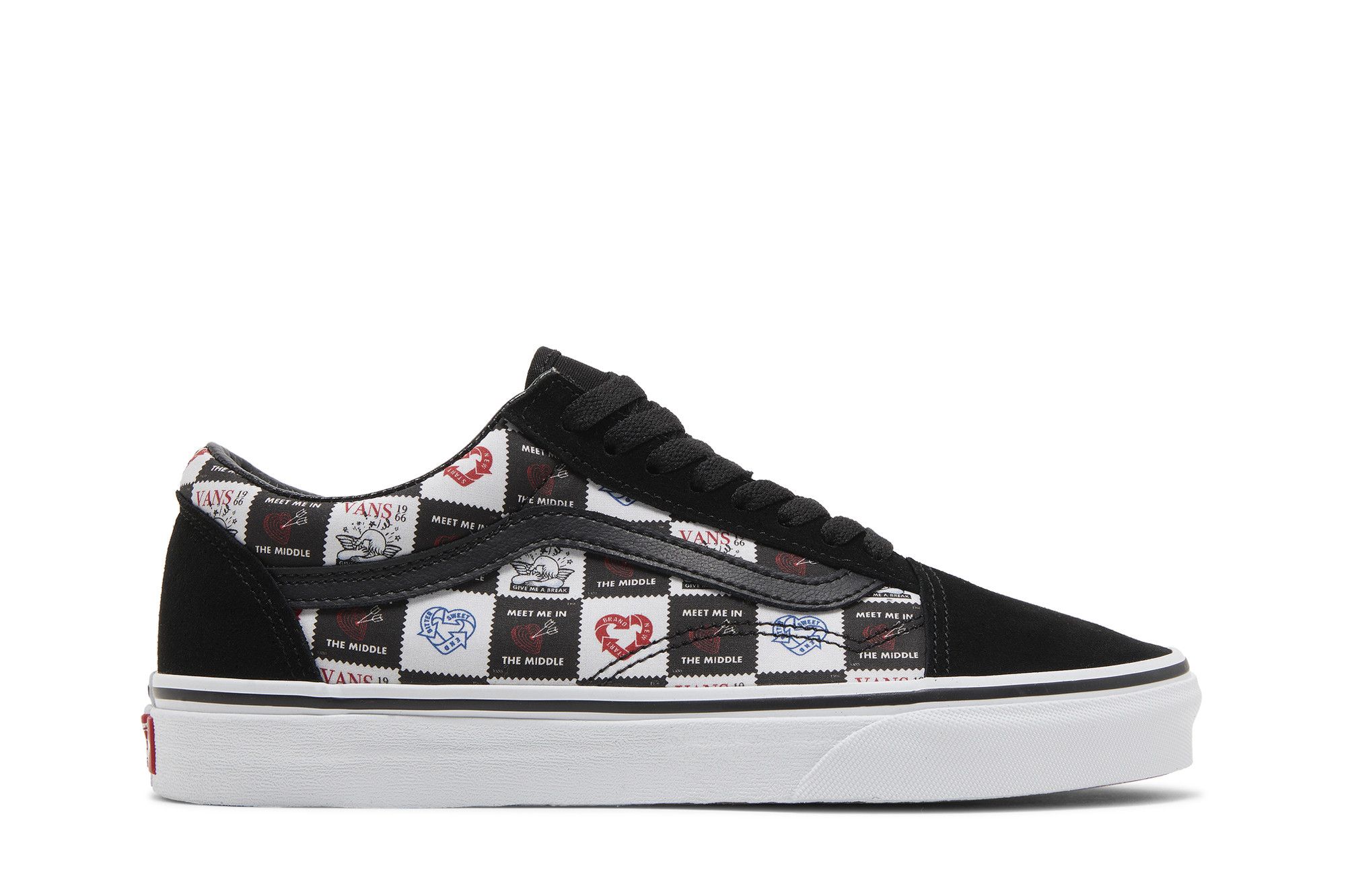 White vans with black letters new arrivals