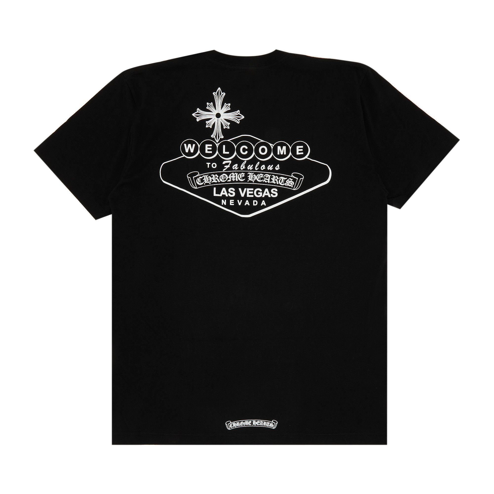 在庫少★送料無料♪【CHROME HEARTS】Vegas 限定 Tシャツ Chrome Hearts Black & White Welcome To Las Vegas T-Shirt
