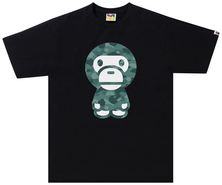 BAPE Color Camo Big Baby Milo Tee BlackGreen