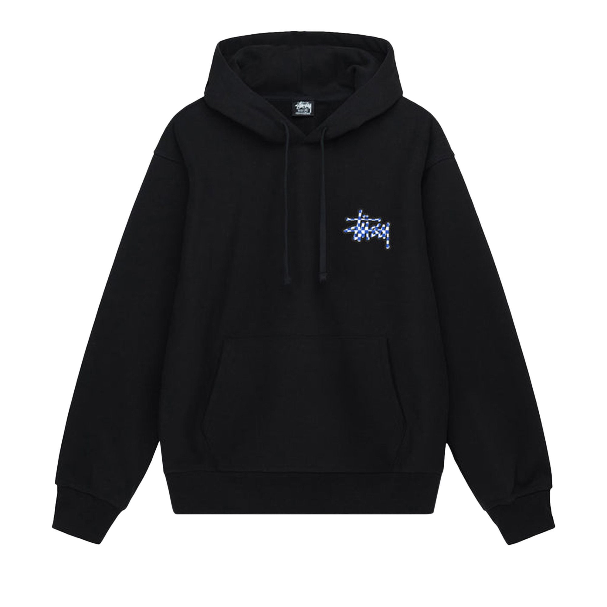 Buy Stussy Checker Stock Hoodie Black 1924987 BLAC GOAT