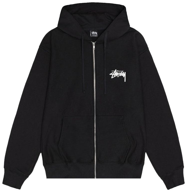 Stussy Shattered Zip Hoodie Black