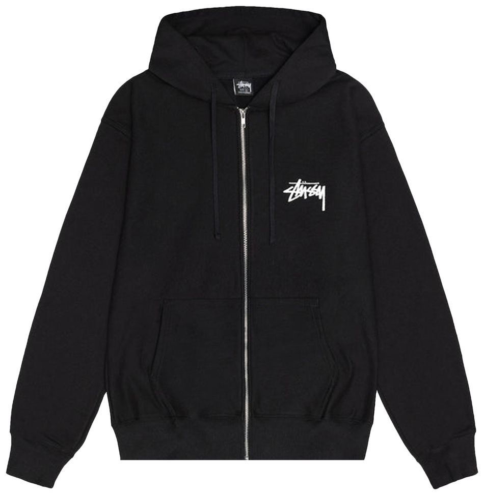 Buy Stussy Shattered Zip Hoodie 'Black' 1974959 BLAC GOAT