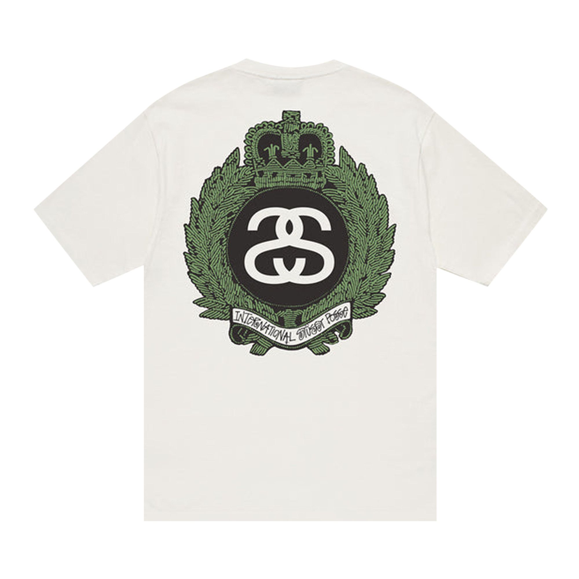 Size xl Stussy Crown Wreath Pigment Dyed Tee 'Natural'
