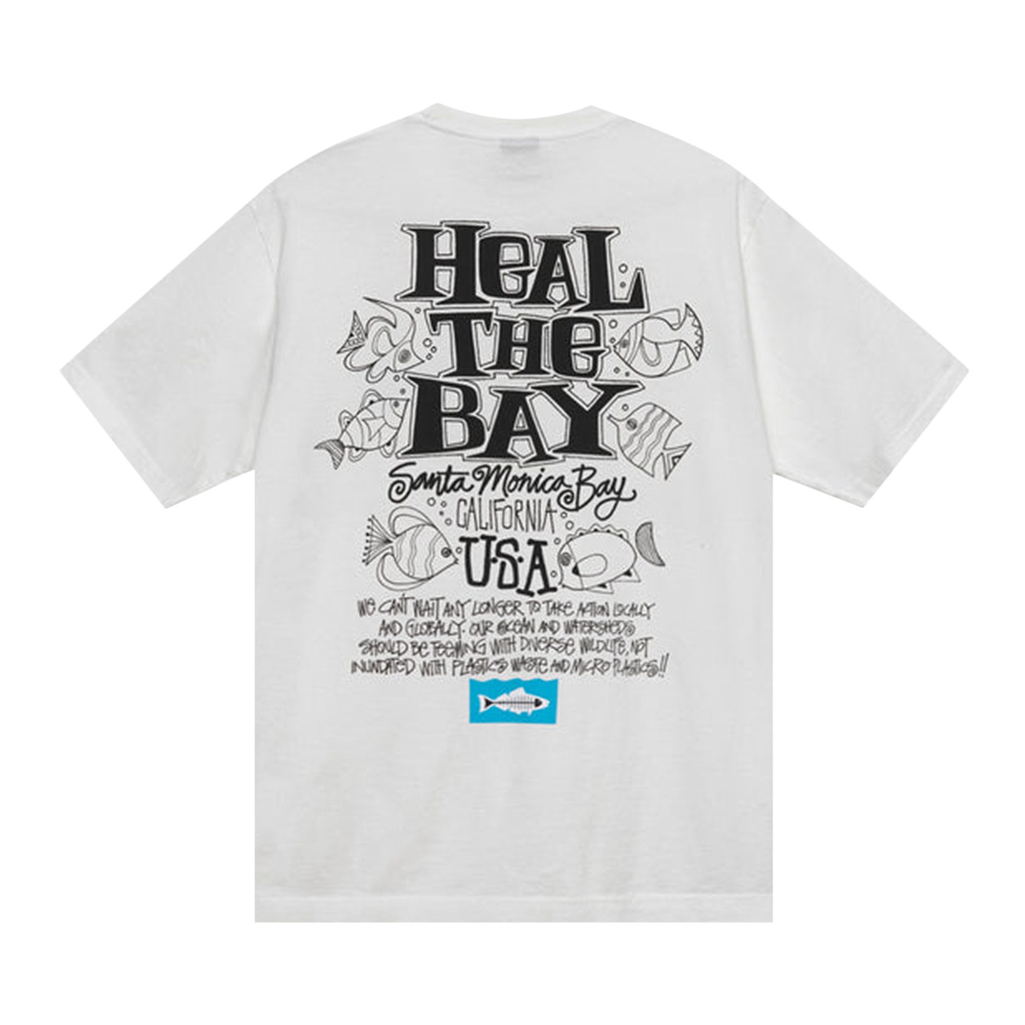 Size xl Stussy Heal The Bay Ocean Pigment Dyed Tee 'Natural'