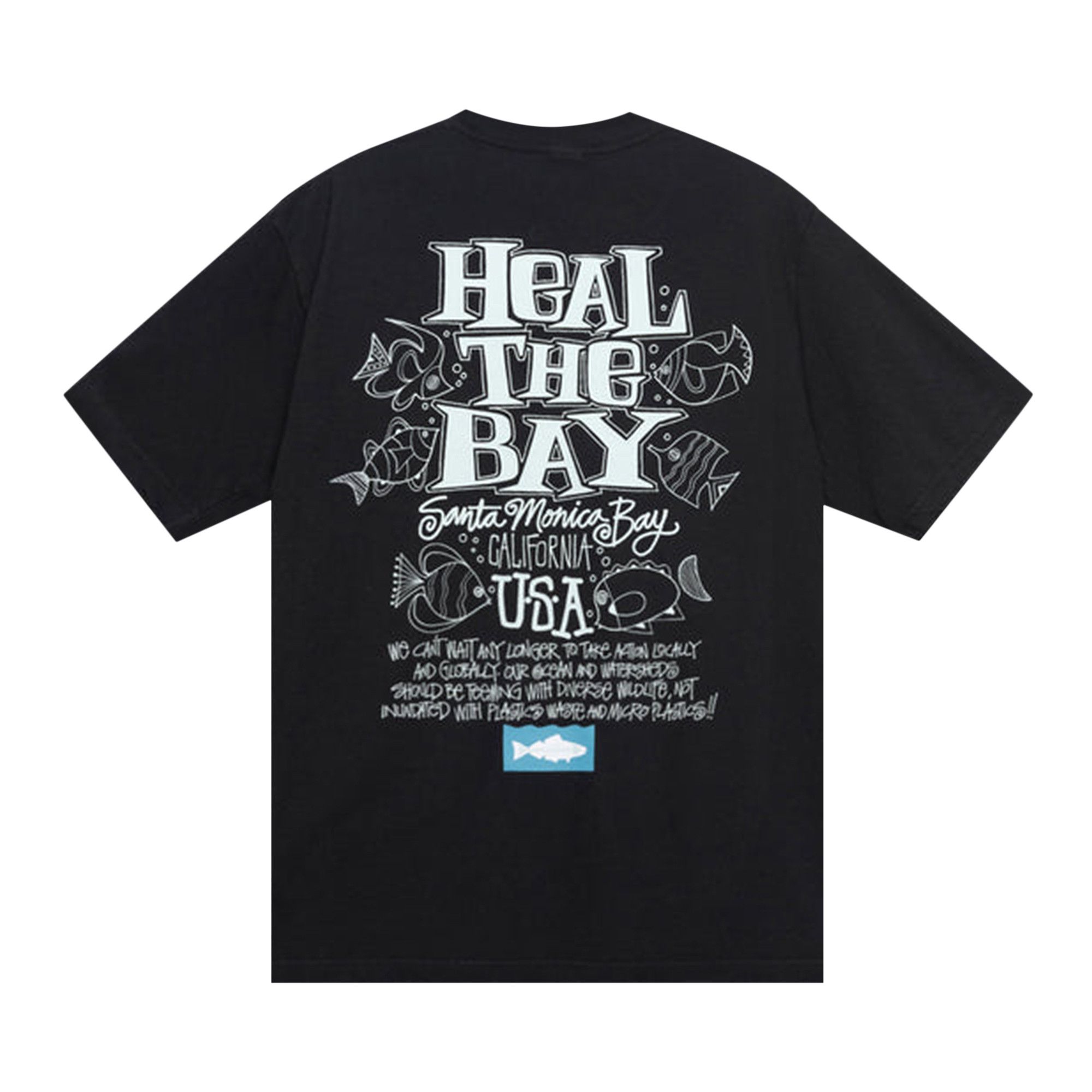 Buy Stussy Heal The Bay Ocean Pigment Dyed Tee 'Black Buy Stussy Heal The Bay Ocean Pigment Dyed Tee 'Black