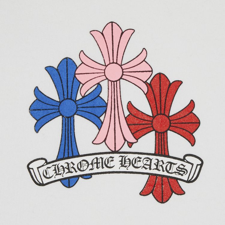 Chrome Hearts Cross Hoodie WhiteMulticolor