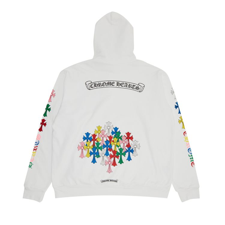 Chrome Hearts Cross Hoodie WhiteMulticolor