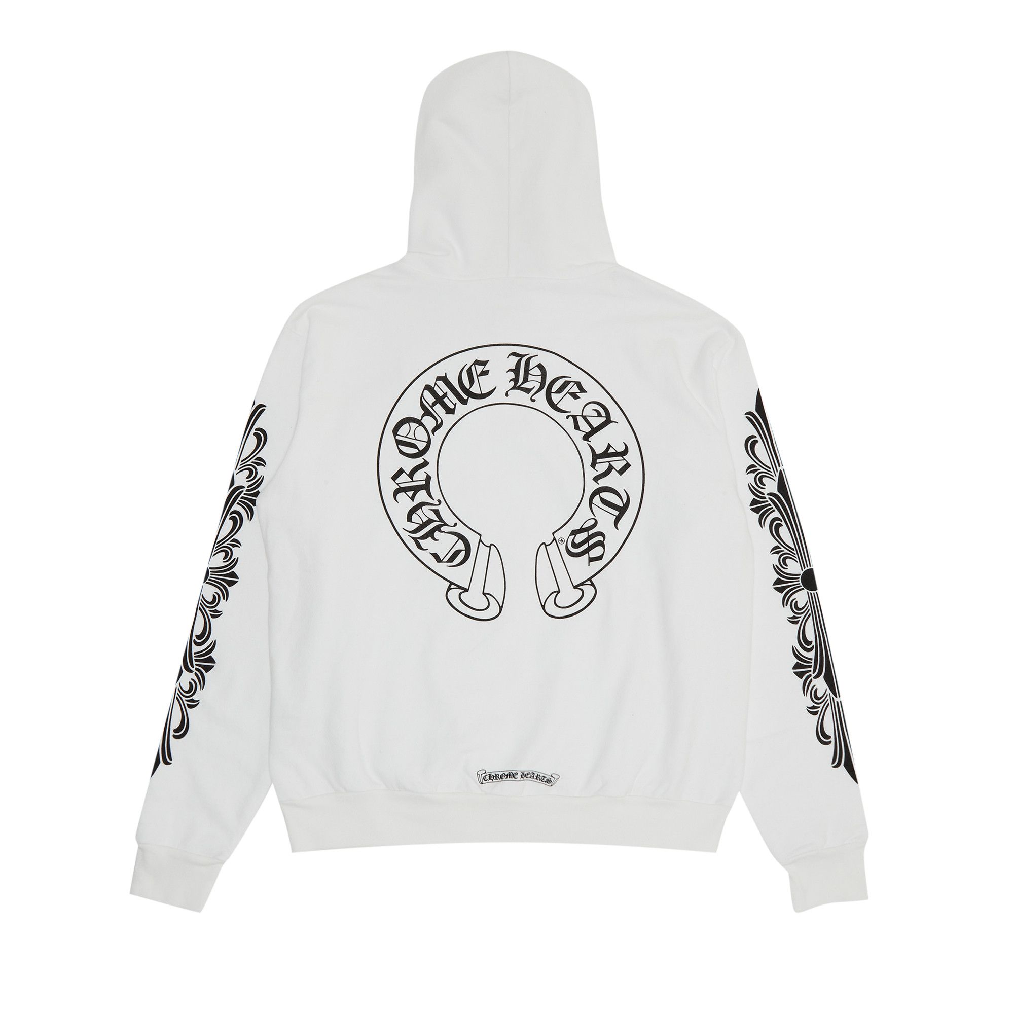 送料無料 日本 Hearts Chrome Buy Floral 1383 - 'White' Hoodie Horseshoe トップス