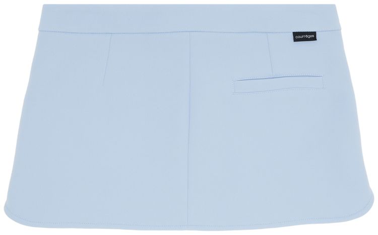 Courreges Twill Heritage Pocket Mini Skirt Sky