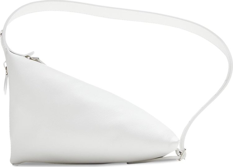 Courrèges Leather Baby Shark Bag 'Heritage White'