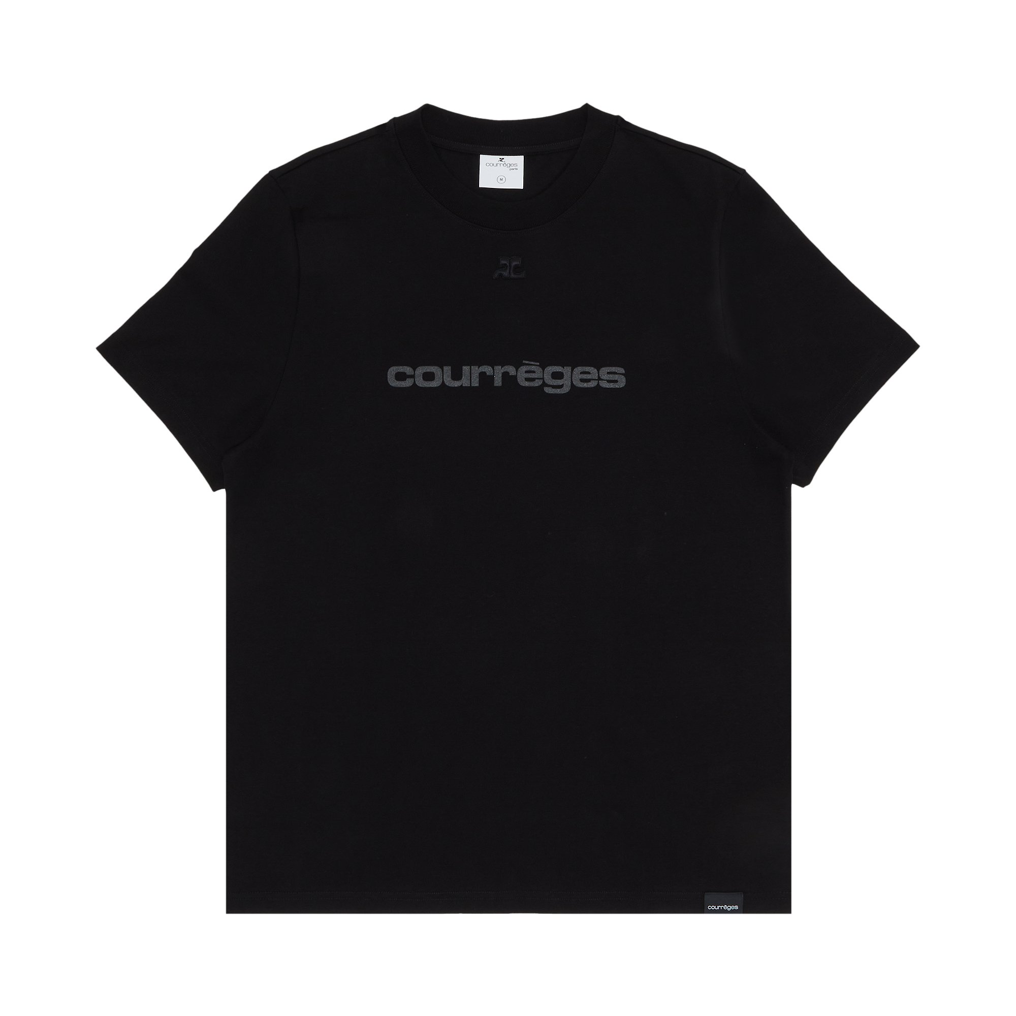 Buy Courrèges Cotton Shell Classical T-Shirt 'Black ...