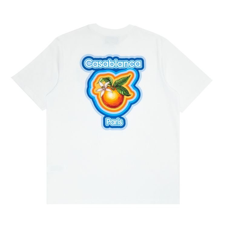 Casablanca Radiating Orange Printed Tee White