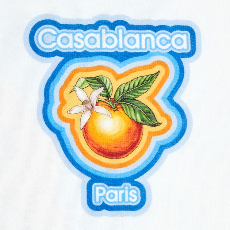 Casablanca Radiating Orange Printed Tee White