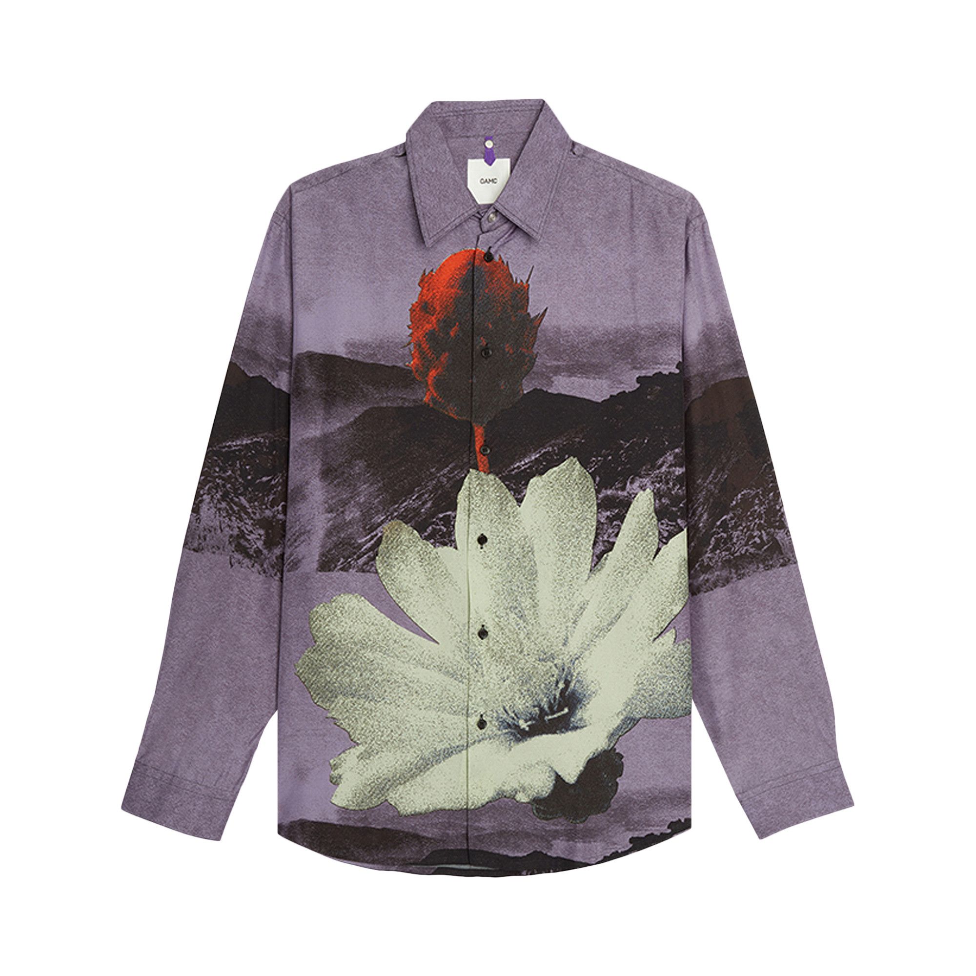 ★OAMC★ Flora cut shirt blue 23E28OAU61VICOA016400 OAMC floral-print Cotton Shirt | Blue | FARFETCH