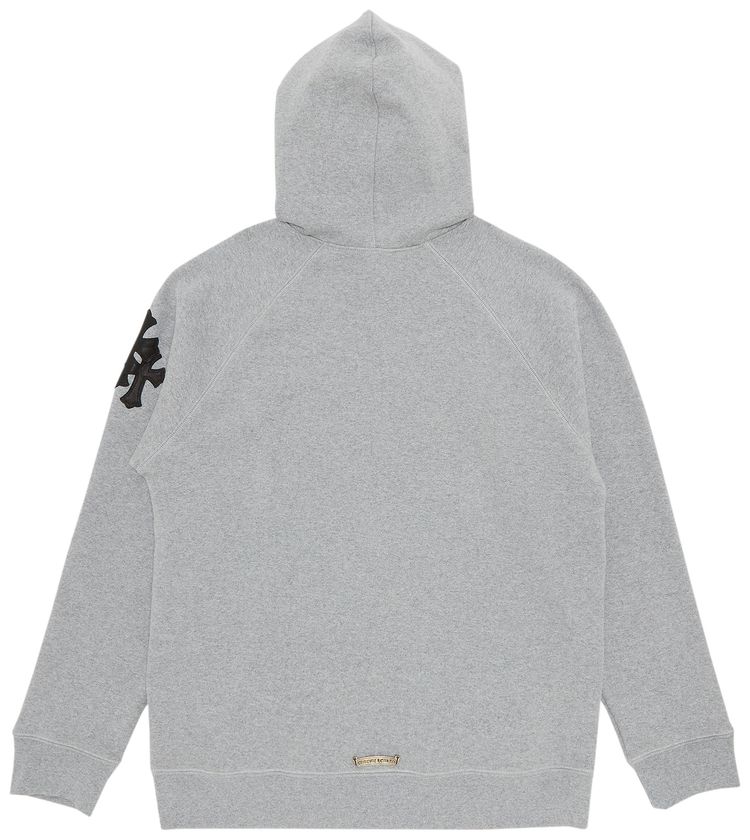 Chrome Hearts Paper Jam Cross Hoodie Heather Grey
