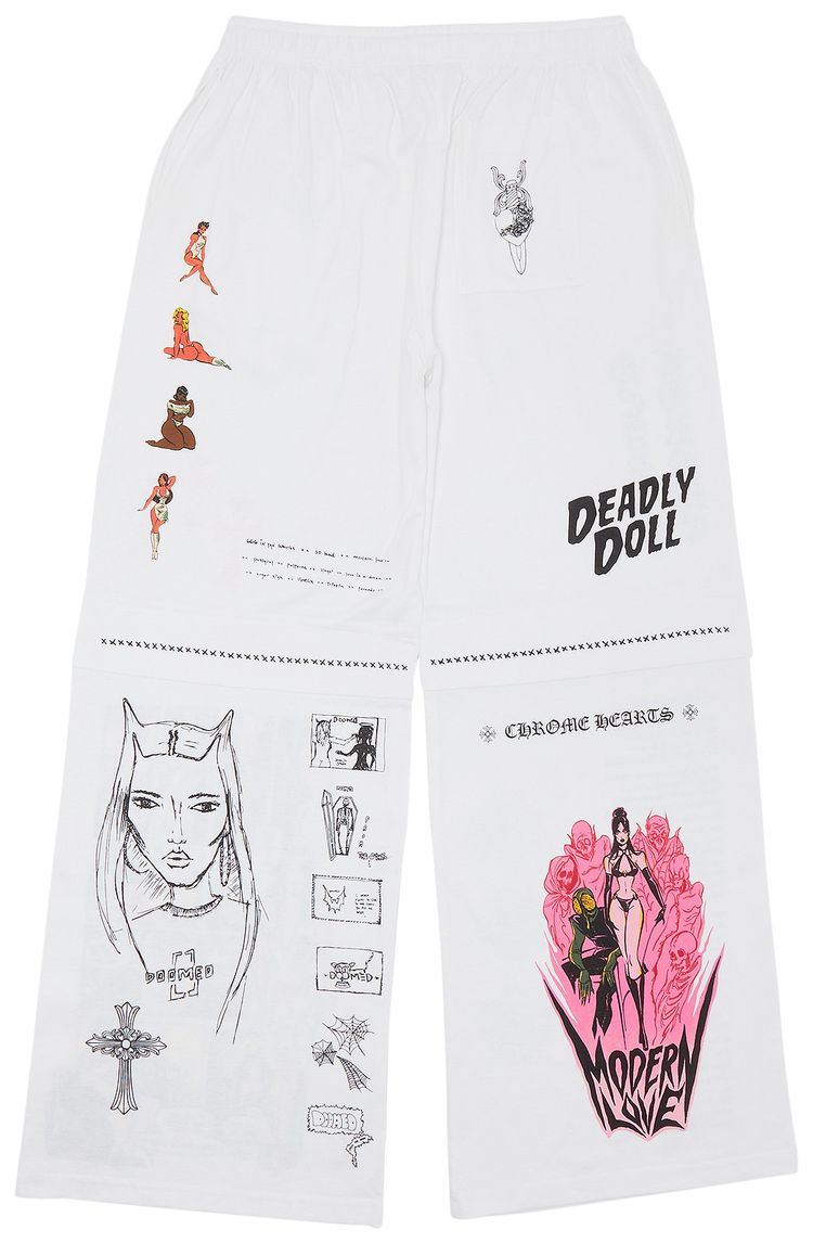 Chrome Hearts x Deadly Doll Miami Exclusive Sweatpants White