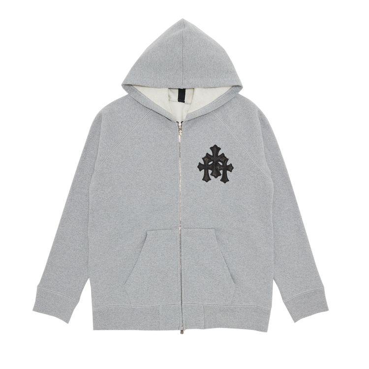 Buy Chrome Hearts Paper Jam Triple Leather Cross Zip Up Hoodie  
