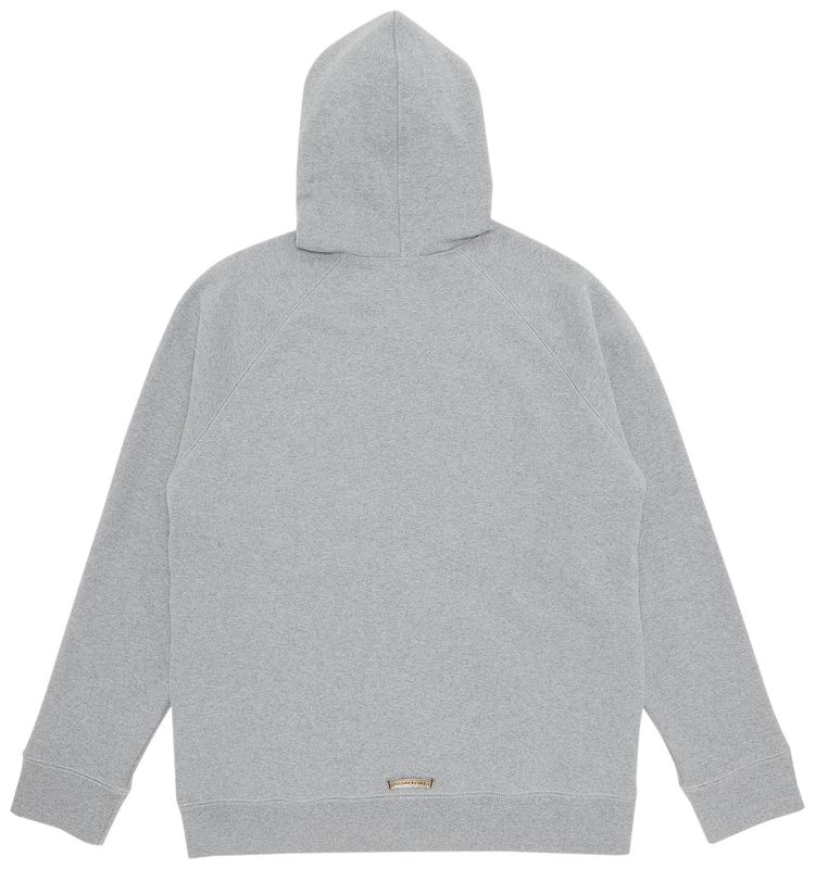 Chrome Hearts Paper Jam Triple Leather Cross Zip Up Hoodie Grey Heather
